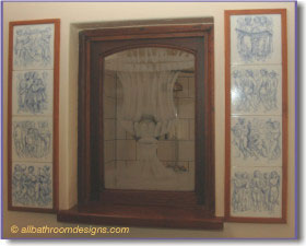 wooden shower window