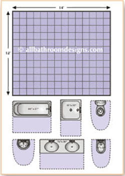 Bathroom laundry room layout design