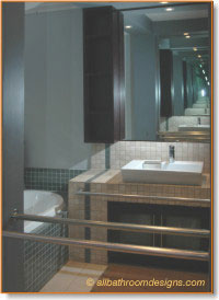 bathroom design with mosaic