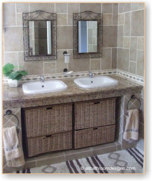 How about a log cabin wall in your bathroom Rustic is all about a natural Rustic