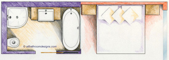 small bathroom layout drawing